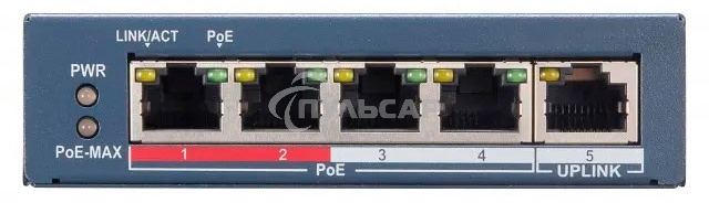 Коммутатор HiWatch SWT-1105P 4x100Mb 1G управляемый