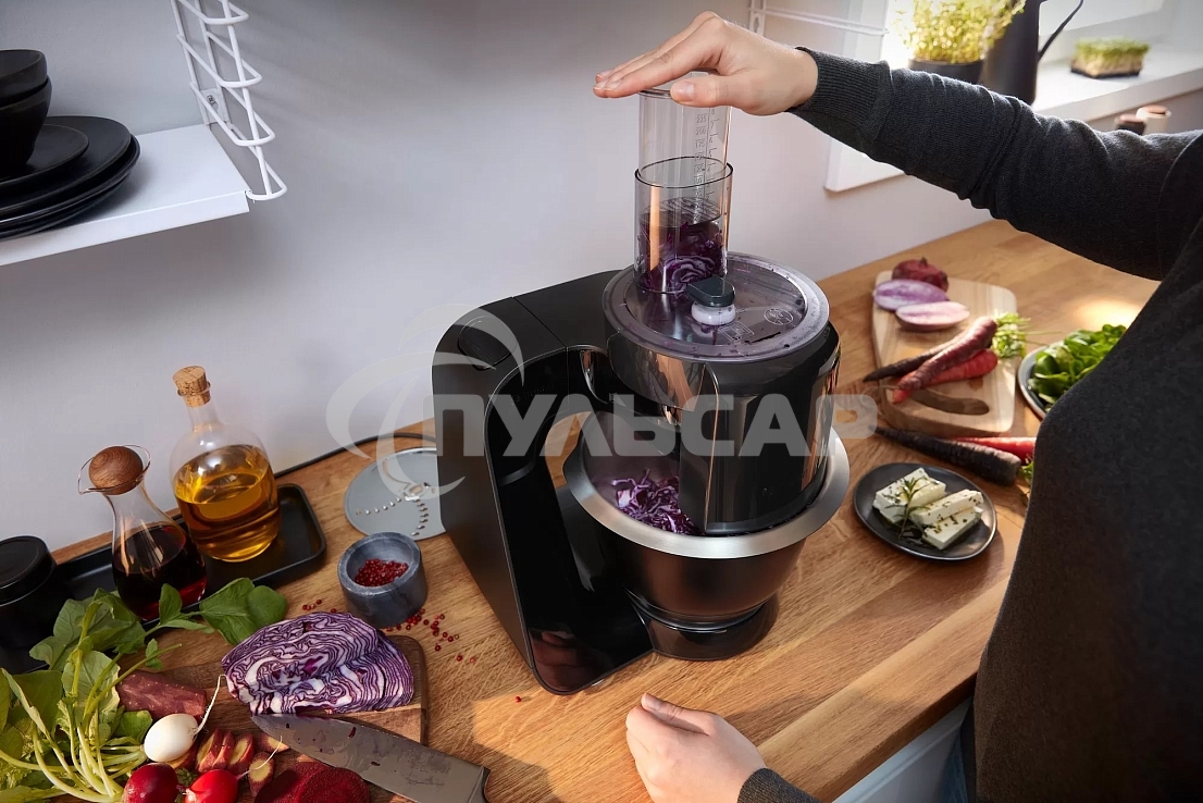 Кухонный комбайн Bosch 1000 Вт, черный