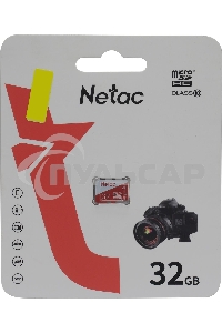 Флеш карта Netac P500 ECO 32Gb MicroSDHC C10 up to 80Mb/s, retail pack card only