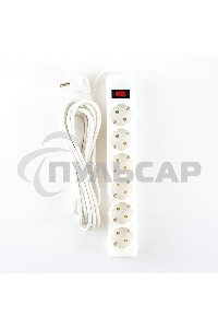 Сетевой фильтр Defender DFS 155 5.0 m, 6 розеток, белый