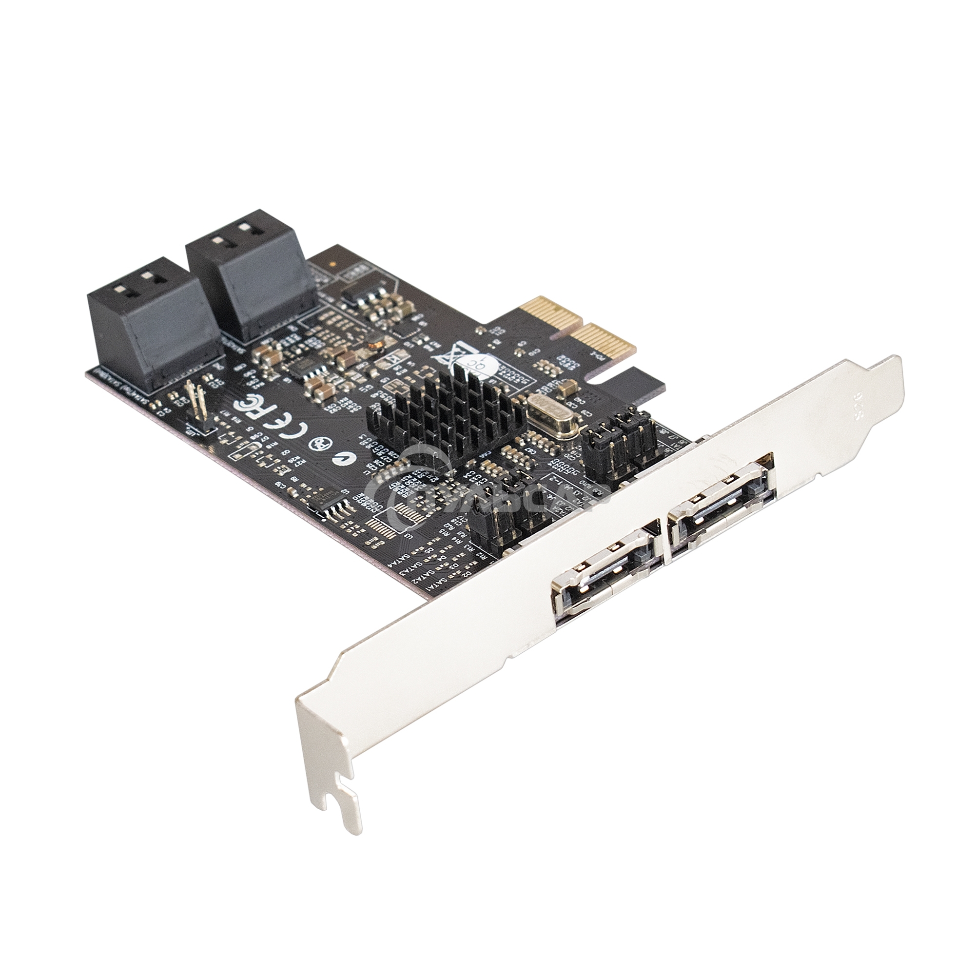 Контроллер ExeGate EXE-504 PCI-E 2.0, SATA3 RAID, 4 int+2 ext (OEM)