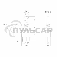 Тумблер 250V 3А (3c) ON-ON однополюсныйMicroRexant