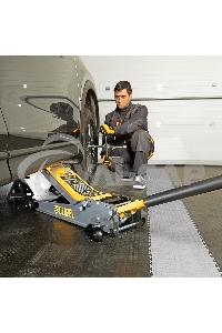 Домкрат гидравлический подкатной Denzel 3 т, 85-610 мм, быстрый подъем, низ. подхват, проф, SUV 51271