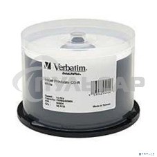 Диск CD-R Verbatim 700Mb 52x Cake Box (25шт) Printable (43439)