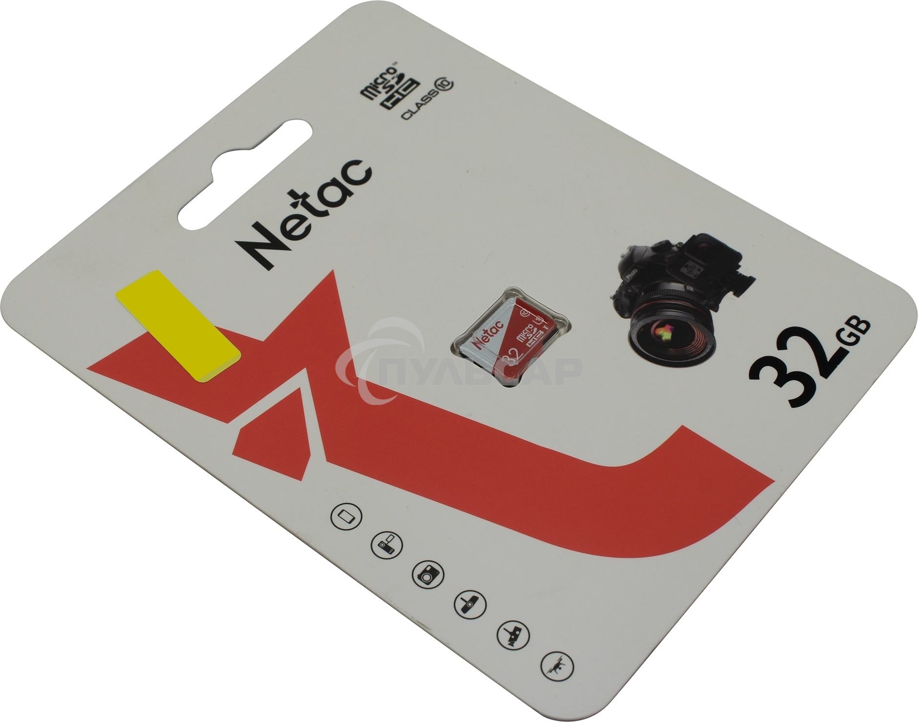 Флеш карта Netac P500 ECO 32Gb MicroSDHC C10 up to 80Mb/s, retail pack card only