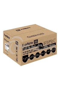 Стабилизатор напряжения настенный ExeGate Master Turbo XV-20000 (20000ВА, вход 80-265В, цветной дисплей, выход 220В±8%, КПД 98%, 5 уровней защиты, задержка, усиленный метал.корпус, 2*Schuko+клем.колодка, RTL)