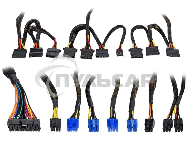 Блок питания ExeGate 700PPX (EX220362RUS-S), 700Вт, 135мм, модульный, черный