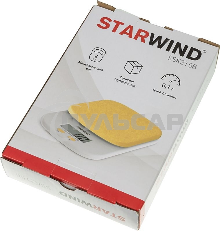 Весы кухонные Starwind SSK2158 макс.вес:2кг оранжевый