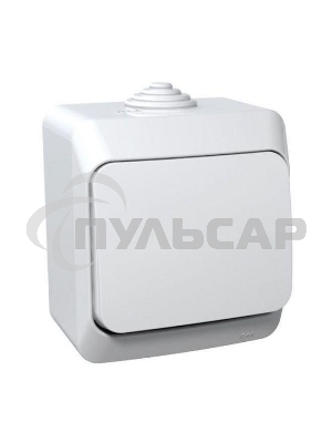 Выключатель 10 АХ, БЕЛЫЙ, Россия ЭТЮД IP44 О/У 1-клавишный