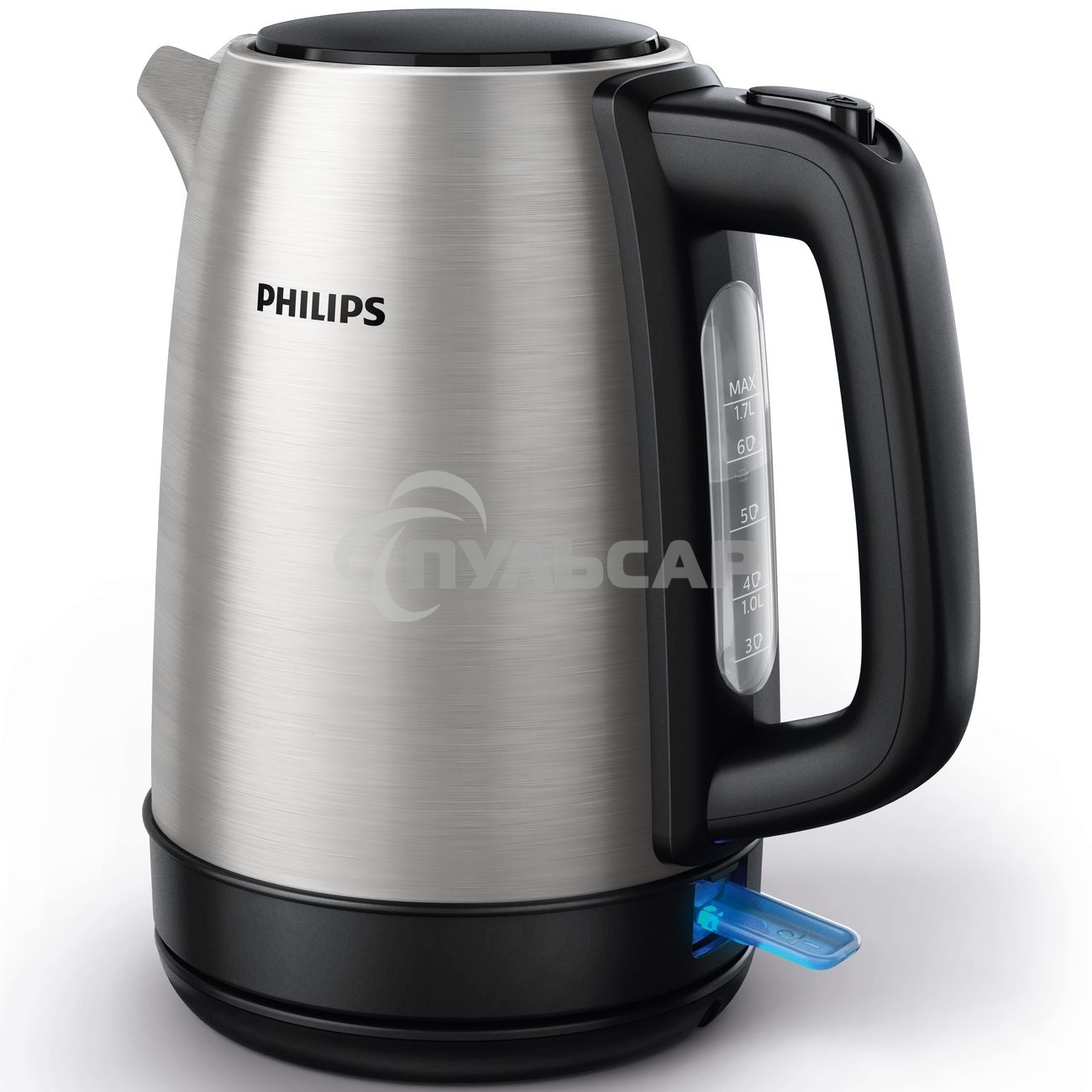 Чайник электрический Philips HD9350/90, 1,7 л, 2200 Вт, световой индикатор, функция автовыключения, индикатор уровня воды