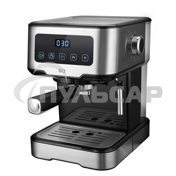 Кофеварка эспрессо (рожковая) BQ CM9000 серебристый, исп. кофе - молотый, 1.5 л, 1100 Вт, 15 бар