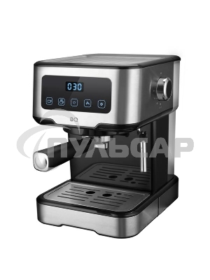 Кофеварка эспрессо (рожковая) BQ CM9000 серебристый, исп. кофе - молотый, 1.5 л, 1100 Вт, 15 бар