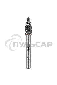 Борфреза по металлу твердосплавная, параболическая заостренная, тип-G, 8 мм Denzel