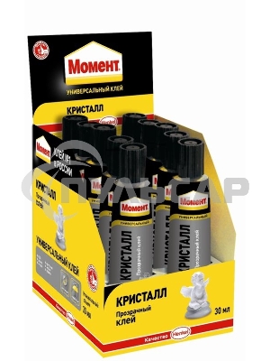 Клей Момент Кристалл 30мл в шоу-боксе Момент C0036325