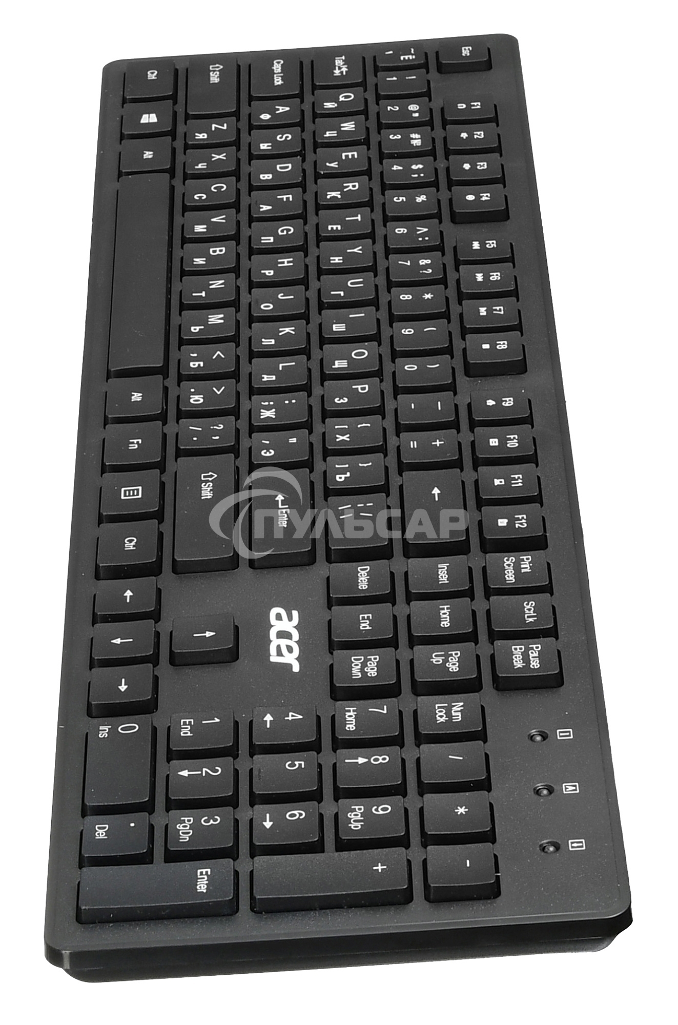 Клавиатура проводная Acer OKW020, USB, черный