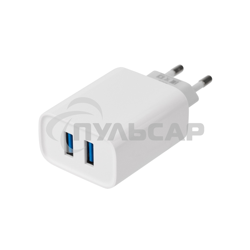 Сетевое зарядное устройство Rexant 2 x USB, 5V, 2.4 A, белое