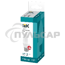 Лампа светодиодная LED 9Вт 230В 4000К E27 свеча LLE-C35-9-230-40-E27 IEK