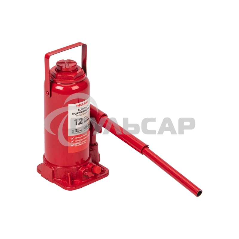 Домкрат гидравлический бутылочный 12т Rexant