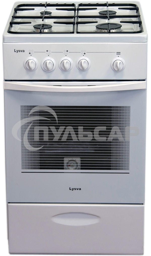 Плита газовая Лысьва ГП 400 МС СТ-2у белый, конфорок 4 газовых, духовка 57 л, 50 см x 84 см x 60 см (без крышки)