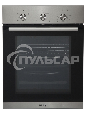 Встраиваемая электрическая духовка Korting OKB 4630 CMX / 59.6 х 45 x 55 см, 6 режимов нагрева, механическое управление, утапливаемые переключатели, таймер, нержавеющая сталь