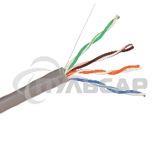 Кабель Exegate EX256748RUS Кабель UTP 4 пары кат.5e Exegate бескислородная медь, FLUKE® test pass, бухта 305м, серый, PVC