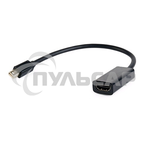 Переходник miniDisplayPort - HDMI, Cablexpert A-mDPM-HDMIF-02, 20M/19F, кабель 15см, черный, пакет