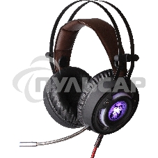 Игровая стереогарнитура QUMO AVALON GHS006 Avalon, подсветка, интерфейс USB + 3.5 jack