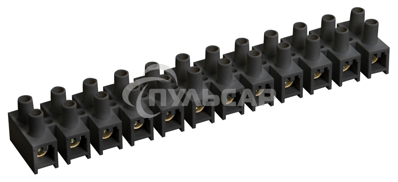 Зажим винтовой ЗВИ-5 н/г 1.5-4.0кв.мм 12пар черный IEK UZV5-005-04