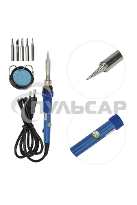 Паяльник Rexant, подставка, набор из 5 жал, керамический нагреватель, 220-480 °C, 220 В/60 Вт