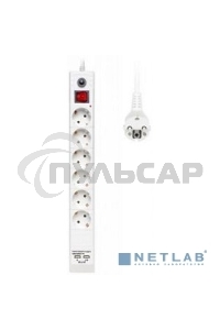 Сетевой фильтр Buro BU-SP5 USB 2A-W 5м (6 розеток) белый (коробка)