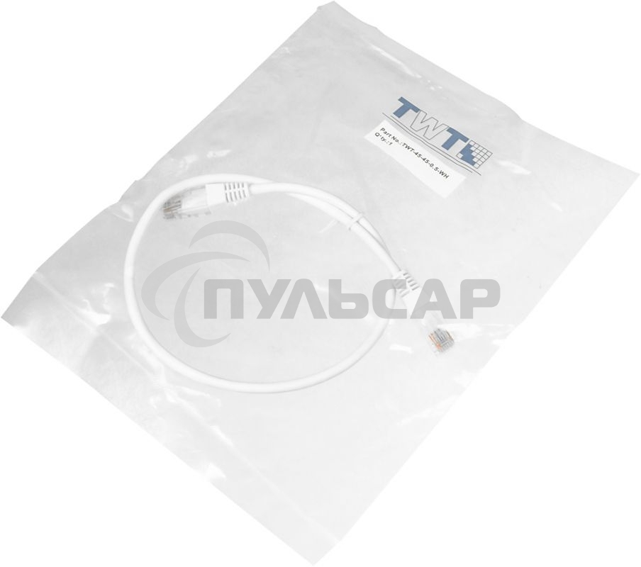 Патч-корд Lanmaster UTP TWT-45-45-0.5-WH вилка RJ-45-вилка RJ-45 кат.5е 0.5м белый ПВХ
