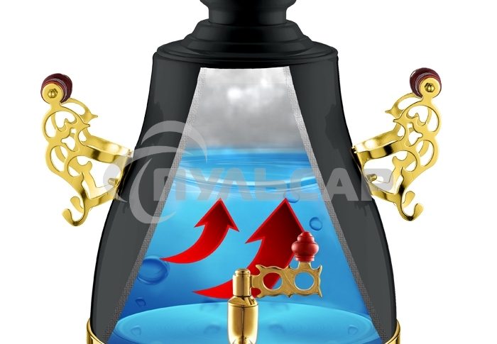 Самовар Centek CT-0092 B (черн+рисунок+золото), 4.0л, 2300Вт, поддерж.t + LED индикатор