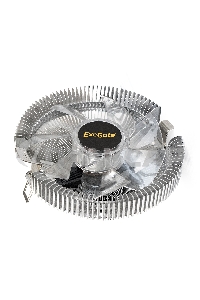 Кулер для процессора ExeGate Wizard EE91-PWM.BLUE серебристый, 90 мм, алюминий, 2400 об/мин, 24 дБ, 4 pin, 75 Вт, 50 мм