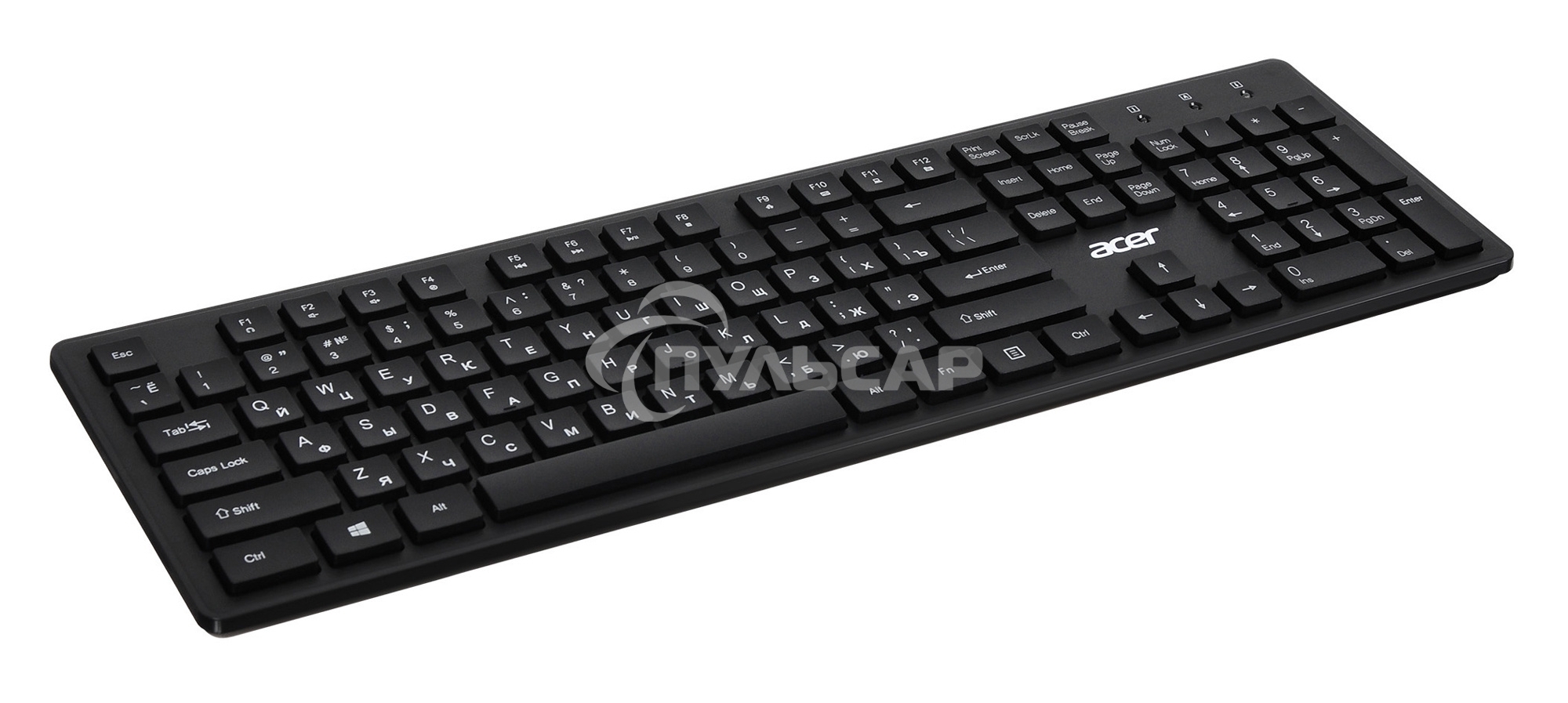 Клавиатура проводная Acer OKW020, USB, черный