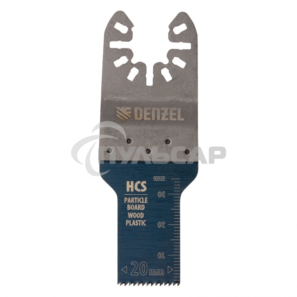 Насадка для МФИ режущая пазовая прямая, HCS, по дереву, 20 х 1,4 мм, мелкий зуб Denzel