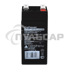 Аккумулятор свинцово-кислотный GoPower LA-445 4V 4.5Ah (1/20) Аккумулятор свинцово-кислотный GoPower LA-445 4V 4.5Ah (1/20)