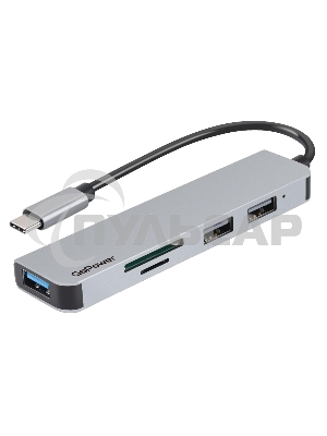USB-Хаб GoPower GPH5-1 3USB/MicroSD/SD Type-C (m) USB3.0 (1/100)