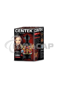 Самовар Centek CT-0092 B (черн+рисунок+золото), 4.0л, 2300Вт, поддерж.t + LED индикатор