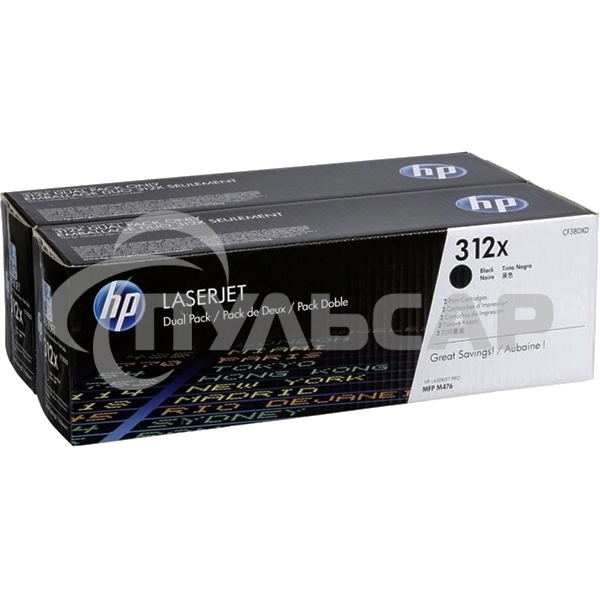 Картридж лазерный двойная упаковка Hewlett-Packard HP 312A CF380XD черный для LaserJet Pro M476dn, M476dw, M476nw 4400 стр.