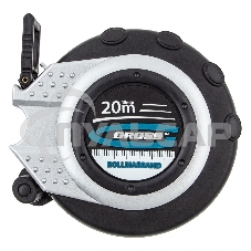 Рулетка геодезическая GROSS 20 м х 13 мм, закр. корп., металл. лента, нейлон, двуст. шкала 31251