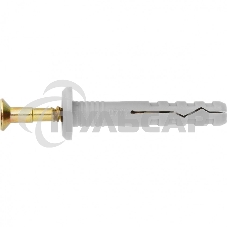 Дюбель-гвоздь полипропиленовый грибовидный бортик 6 х 40 мм, 200 шт. Сибртех