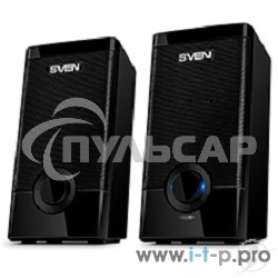 Колонки Sven 318 черный USB-порт ПК, ноутбука или адаптер 5V DC