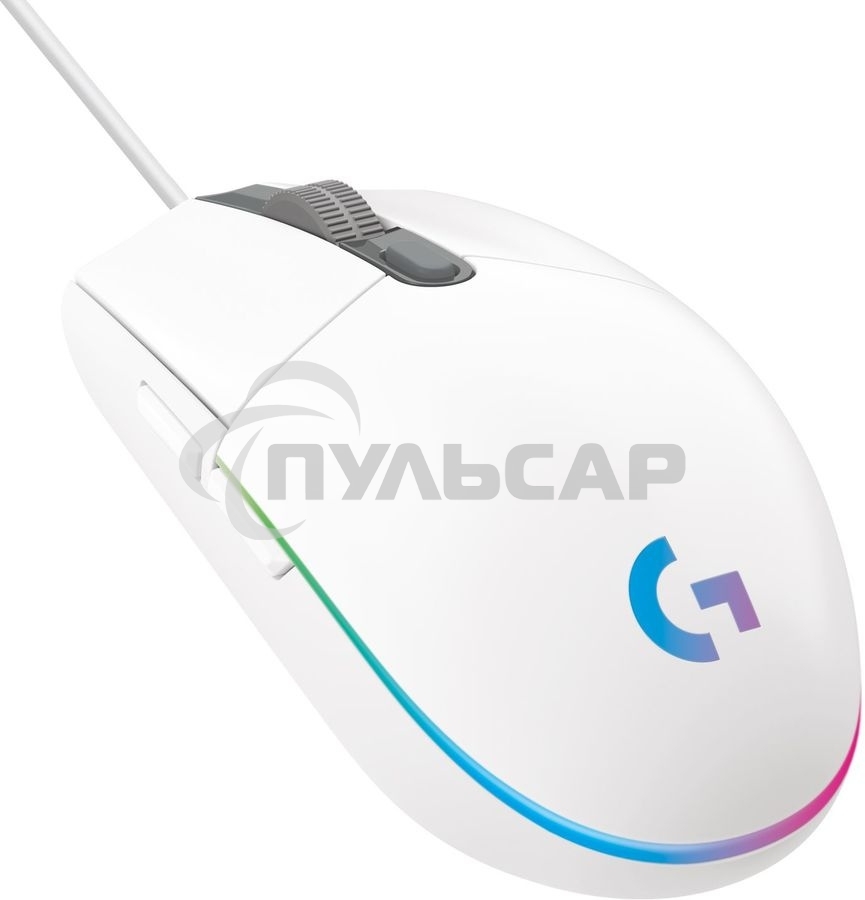 Мышь проводная Logitech G102 LIGHTSYNC белый, 8000 dpi, USB, кнопки - 6