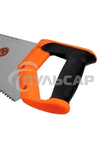 Ножовка по дереву Sparta 400 мм, 7-8 TPI, зуб-2D, каленый зуб, линейка, двухкомпонентная рукоятка