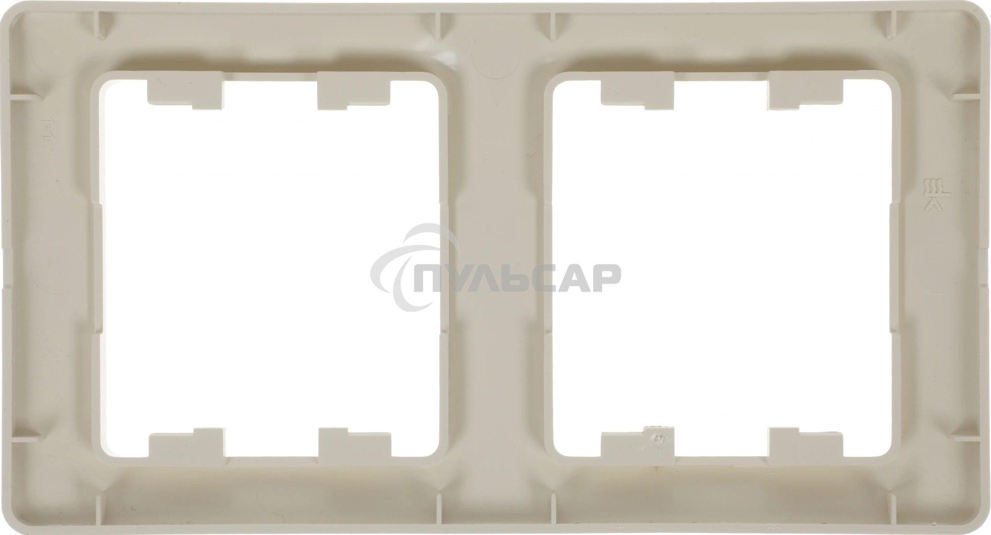 Рамка 2-м Glossa верт. беж. SchE GSL000206