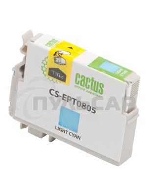 Картридж струйный Cactus CS-EPT0805 светло-голубой (11,4 мл) для Epson Stylus Photo P50/PX650/PX660/PX700/PX700W/PX710/PX710W/PX720/PX720WD/PX800/PX800FW/PX810/PX810FW/PX820/PX820FWD/R265/R285/R360/RX560/RX585/RX685