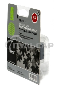 Картридж струйный Cactus CS-PG37 черный (9 мл) для Canon Pixma iP1800/iP1900/iP2500/iP2600/MP140/MP190/MP210/MP220/MP470/MX300/MX310a