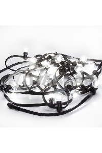 Гирлянда Neon-night LED Galaxy Bulb String 10м, черный каучук, 30 ламп*6 LED белый, влагостойкая IP65