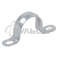 Скоба IEK CMAT11-19-010 двухлапковый 19мм оцинкованная сталь белый (упак.:10шт)