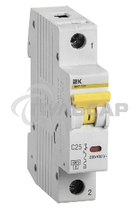 Выключатель автоматический однополюсный ВА47-60M 1Р 25А 6кА С MVA31-1-025-C IEK